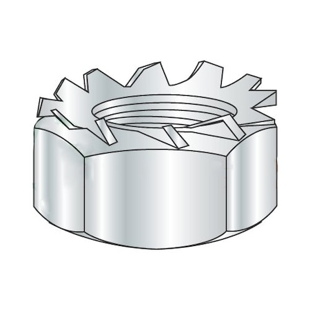 Newport Fasteners Lock Nut, M6-1.00, Steel, Zinc Plated, 5 mm Ht, 2000 PK 451916